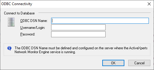 ActiveXperts Network Monitor ODBC check