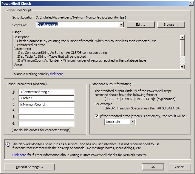 Powershell Database check