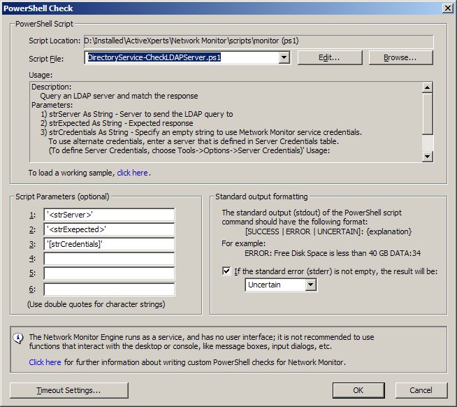 Powershell LDAP Server check