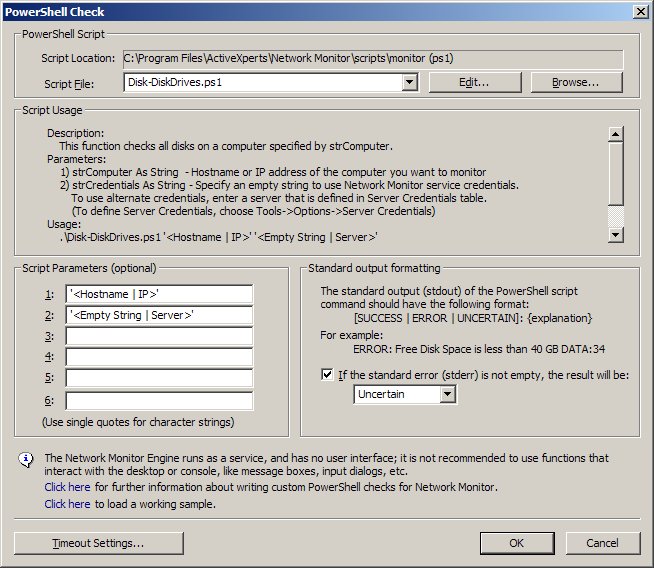 Powershell Disk-DiskDrives check