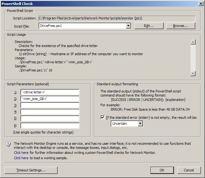 Powershell DriveFree check