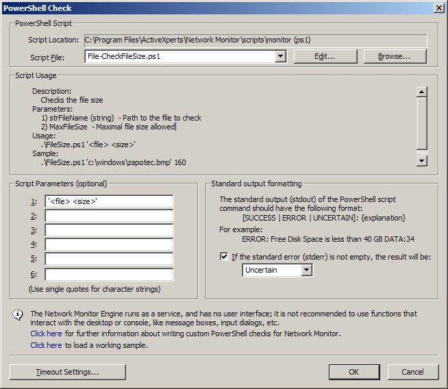 Powershell File Size check