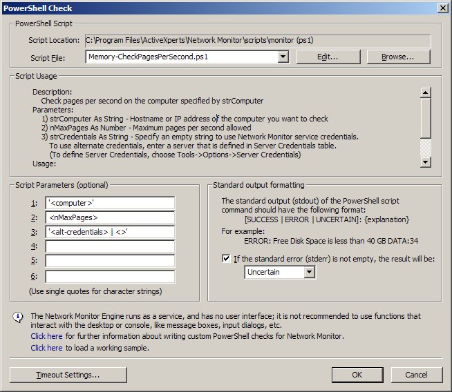 Powershell CheckPagesPerSecond check