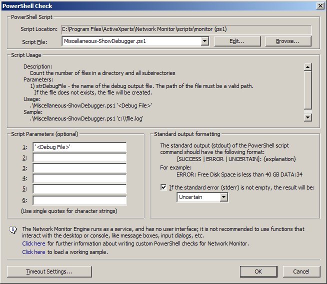 Powershell ShowDebugger check