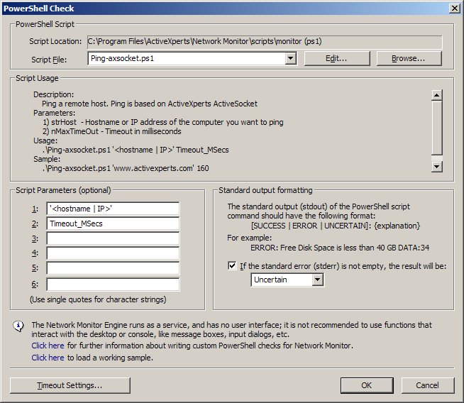 Powershell Ping-axsocket check