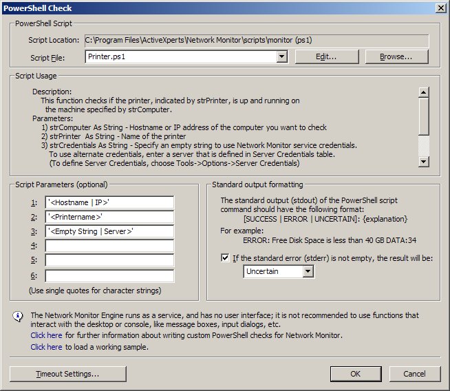 Powershell Printer check