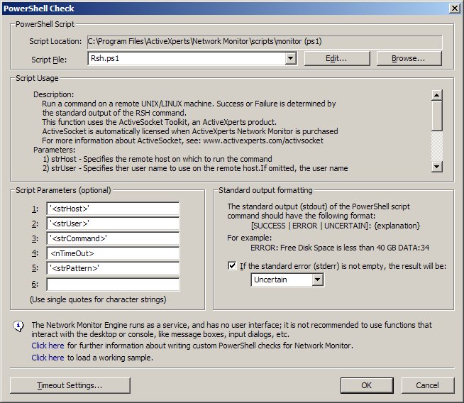 Powershell Rsh check