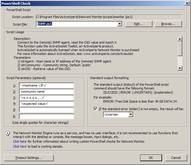 Powershell Snmp check