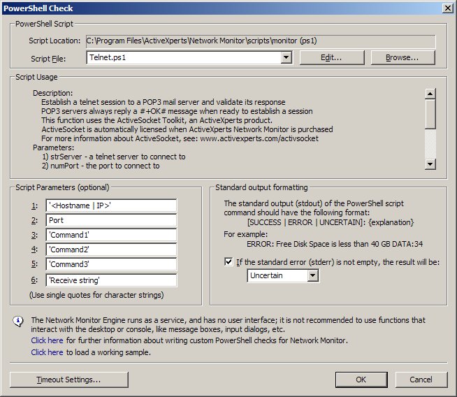 Powershell Telnet check